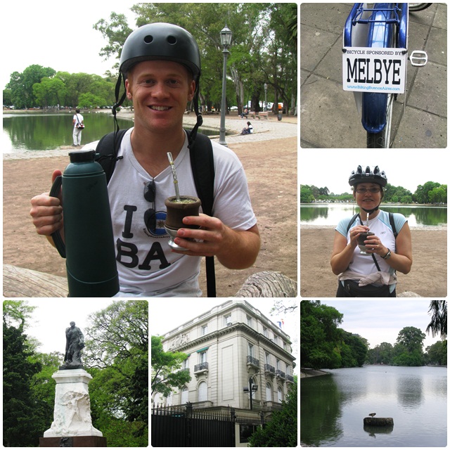 Cycling through the Bosques de Palermo