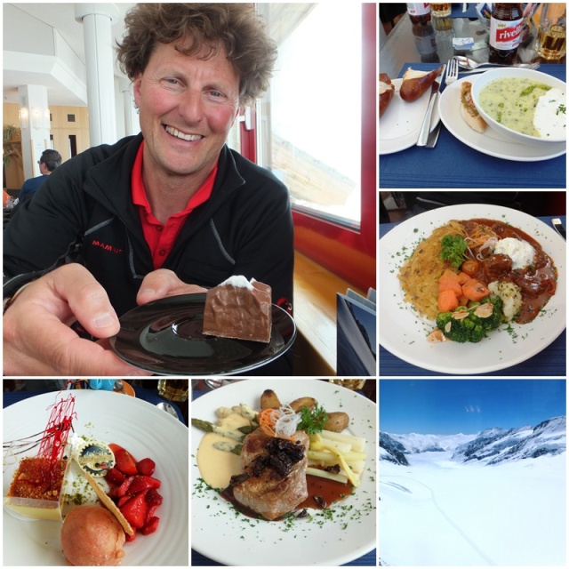 An amazing meal at the Top of Europe