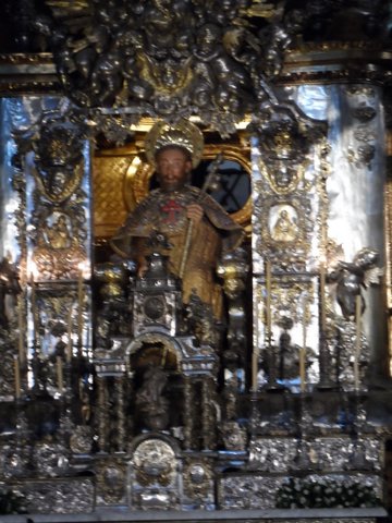Statue of St. James inside the cathedral of Santiago de Compostela