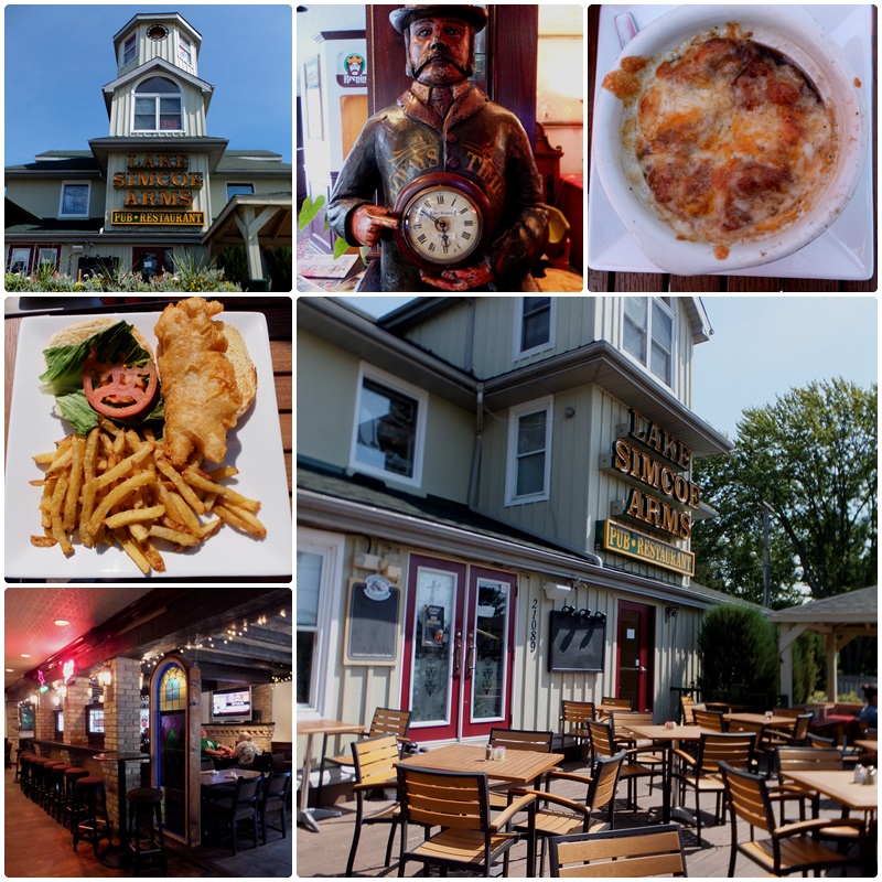 Lunch in the sun on the patio at the Lake Simcoe Arms Pub & Restaurant