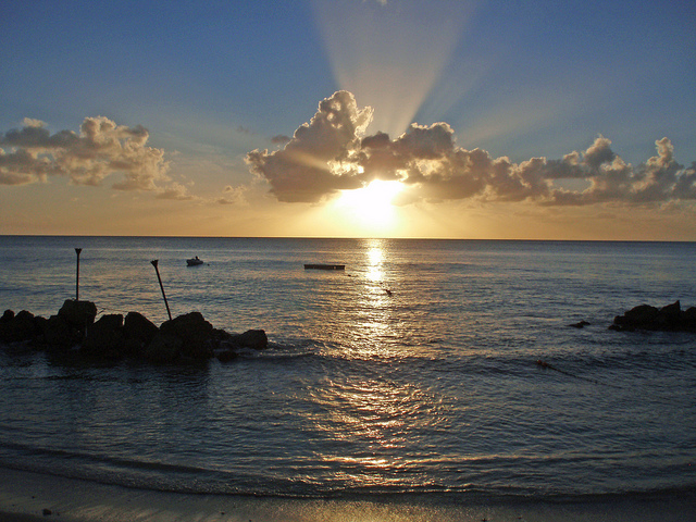 Beach in Barbados, image under the Creative Common License by Flickr User Papa Piper