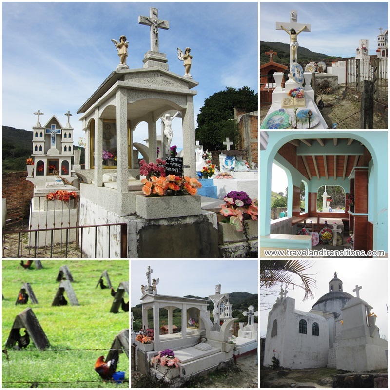 The cemetery and a rooster farm in El Tuito