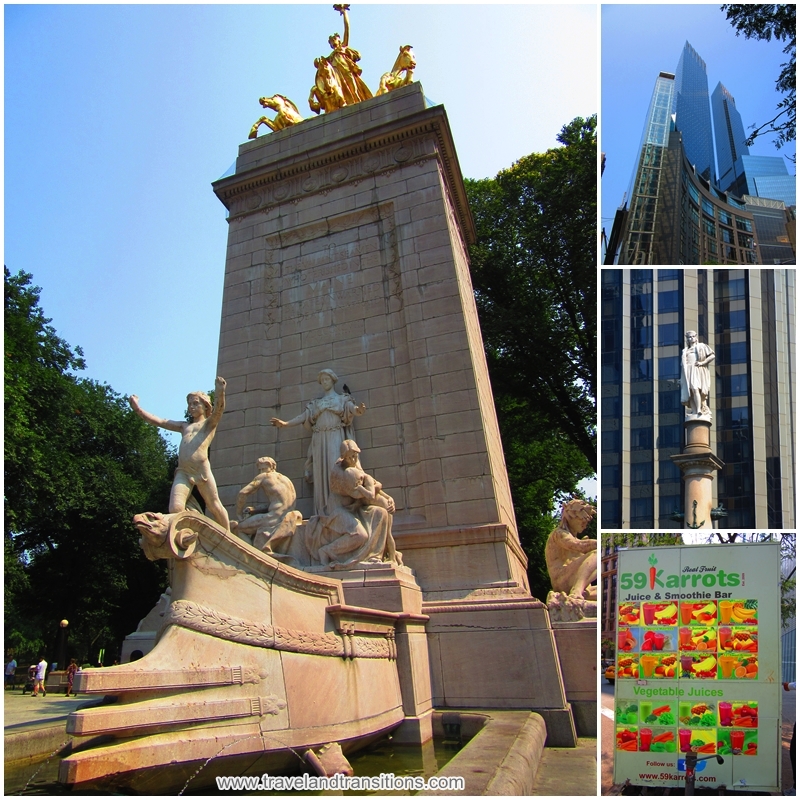 Columbus Circle, at the southwestern end of Central Park